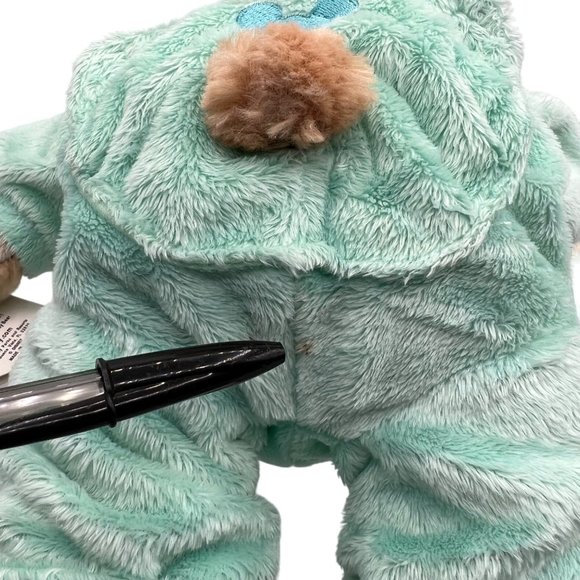 Disney Hidden Mickey Bear My First Plush Pre Duffy Disney Parks Green PJs Teddy - Picture 14 of 16